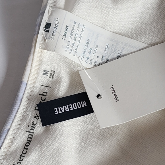 Abercrombie & Fitch Light Blue Swirl Bikini Bottoms Size M - Picture 6 of 8